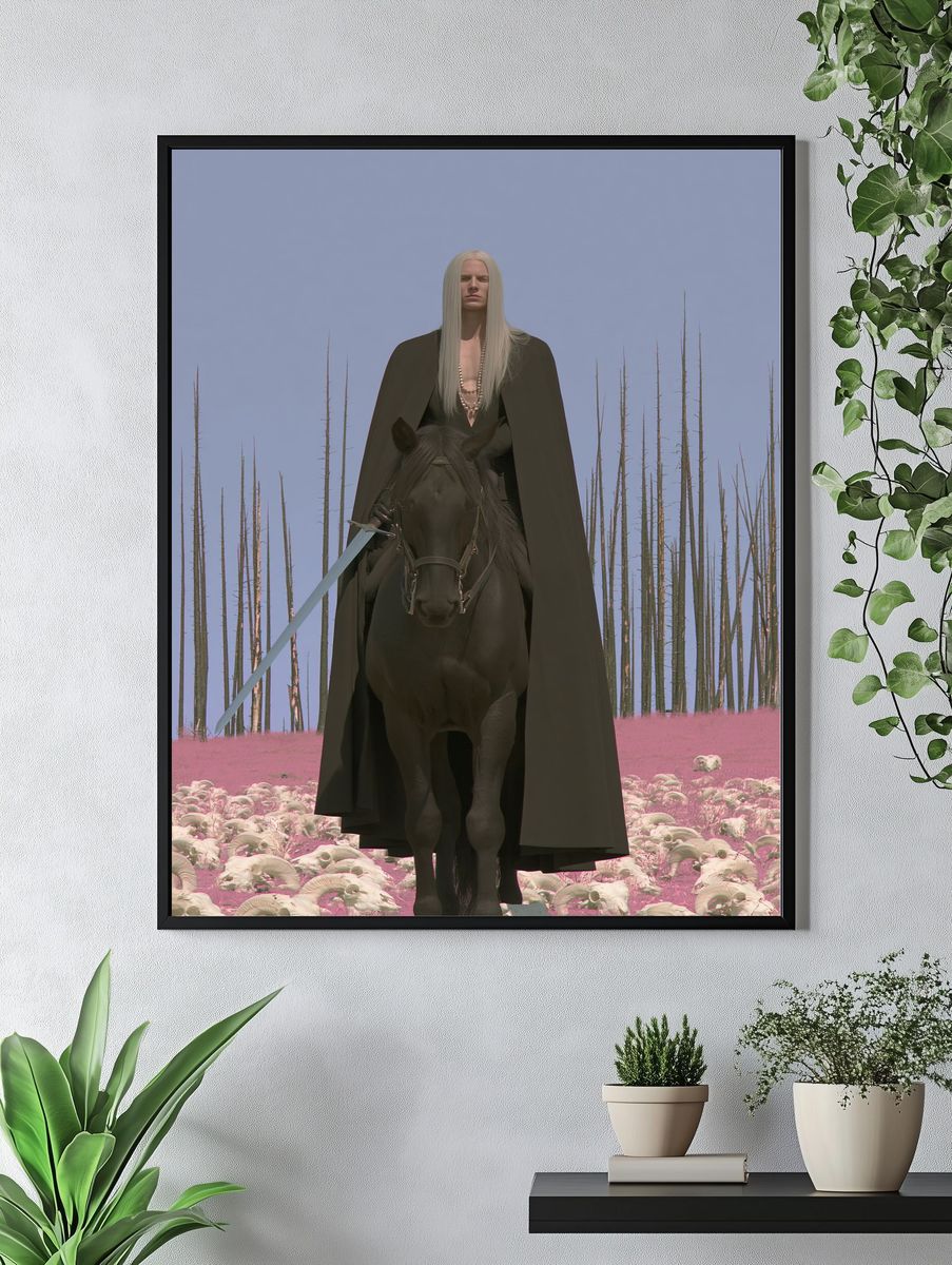 Dark Rider Surrealism Poster. — room view 4