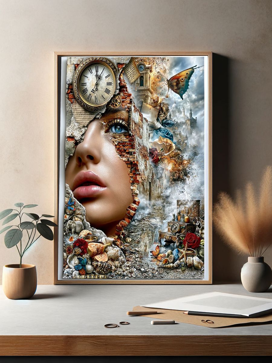 Surreal Time and Memory Poster. — room view 2