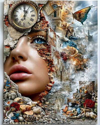 Surreal Time and Memory Poster.