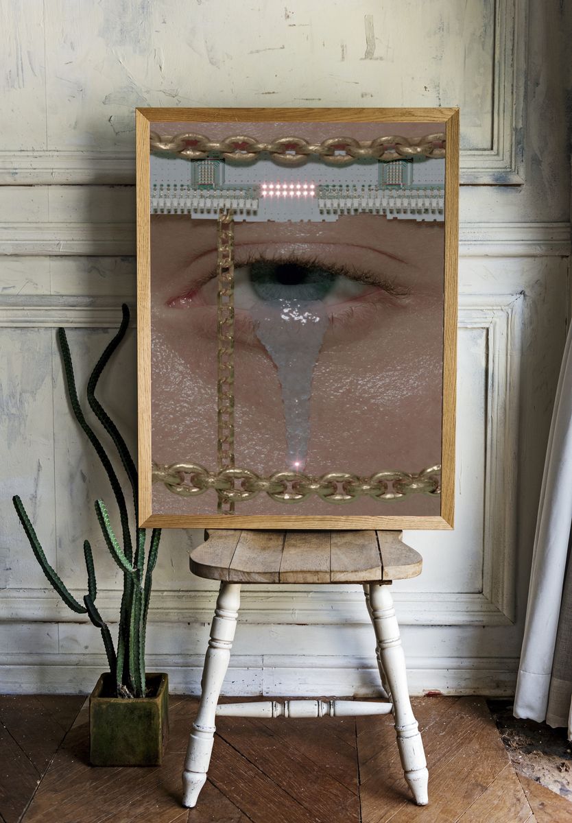 Cyber Eye Surrealism Poster. room preview