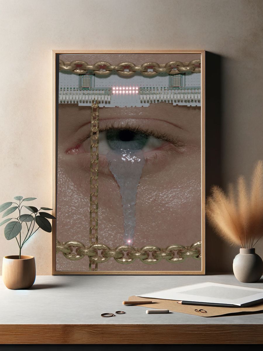 Cyber Eye Surrealism Poster. — room view 2