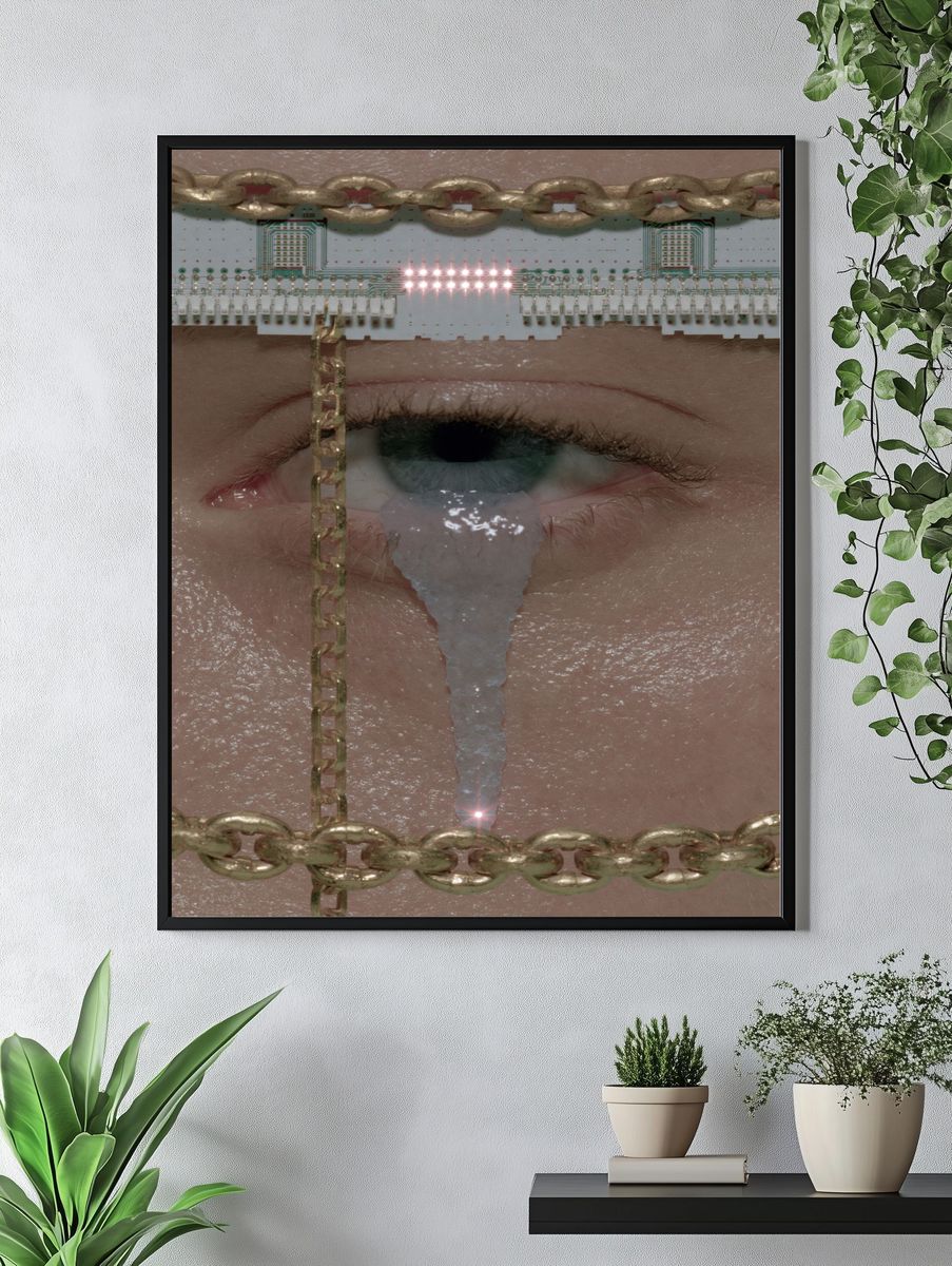 Cyber Eye Surrealism Poster. — room view 4