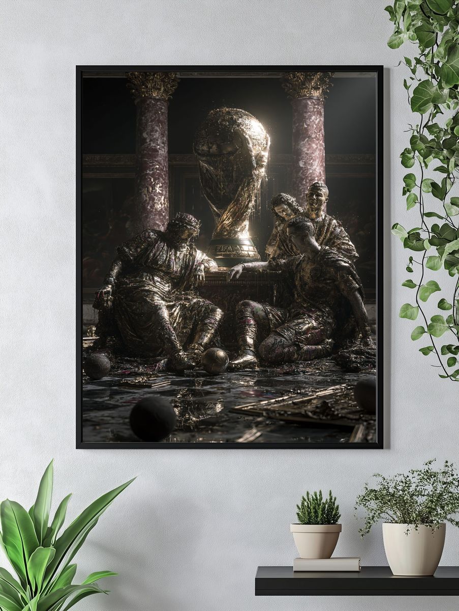 Golden Trophy Hall Surrealism Poster. — room view 4