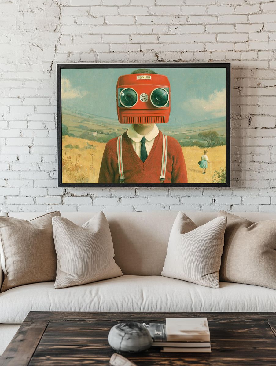 View-Master Dreamscape Surrealism Print. room preview