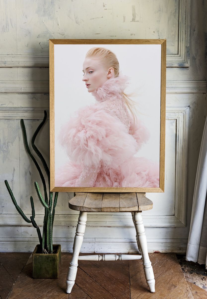 Pink Couture Portrait Poster. room preview