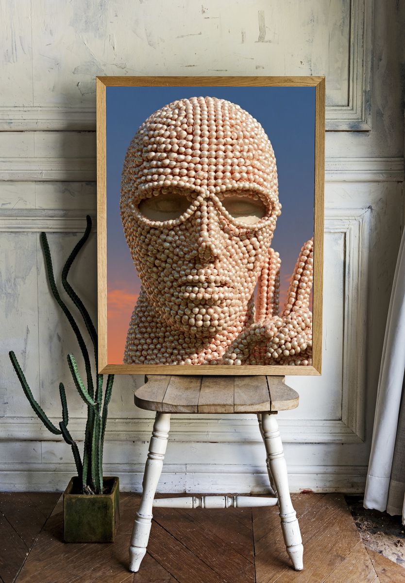 Pearl Mask Surrealism Poster. — room view 1
