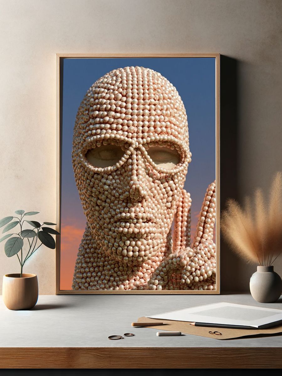 Pearl Mask Surrealism Poster. — room view 2