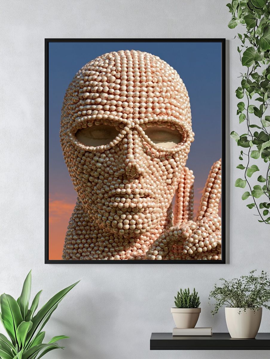 Pearl Mask Surrealism Poster. — room view 4