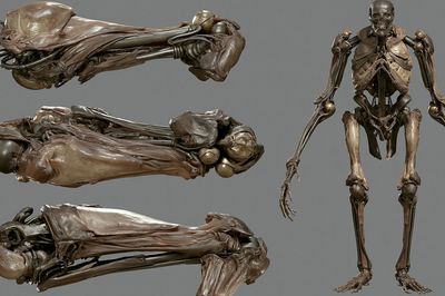 Anatomical Skeleton Study Print. poster