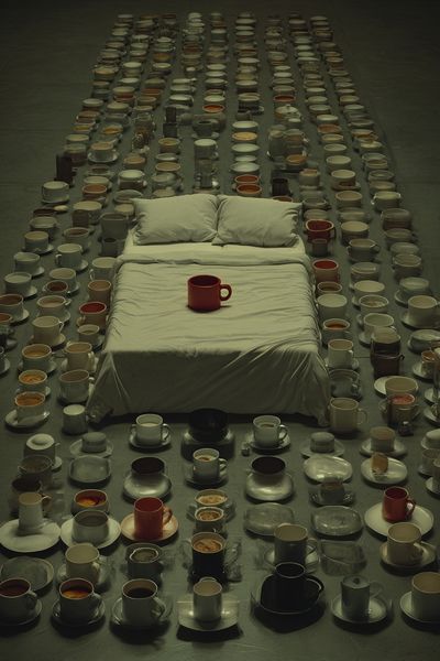 Surreal Coffee Cups Bedroom Print. poster print