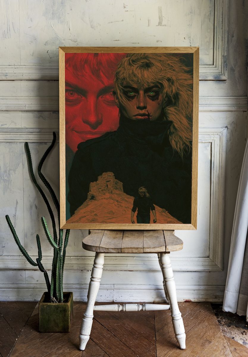 Surreal Desert Portrait Print. room preview