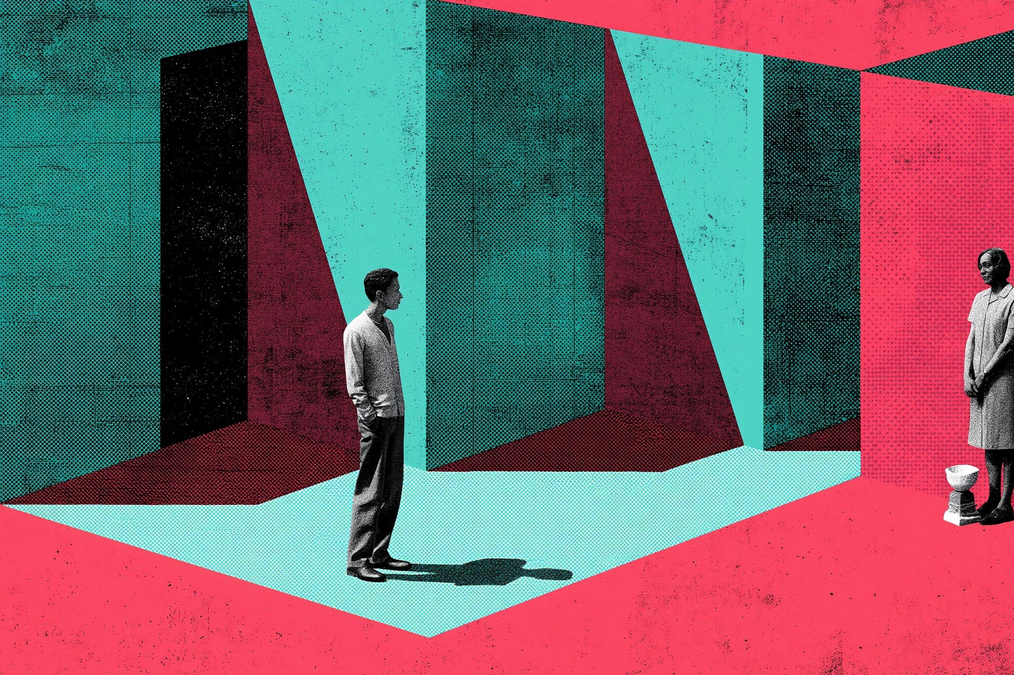Surreal Geometric Figures Poster. poster — fine-art art