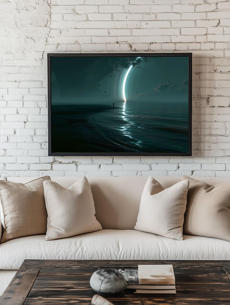 Celestial Seascape Surrealism Poster. room preview