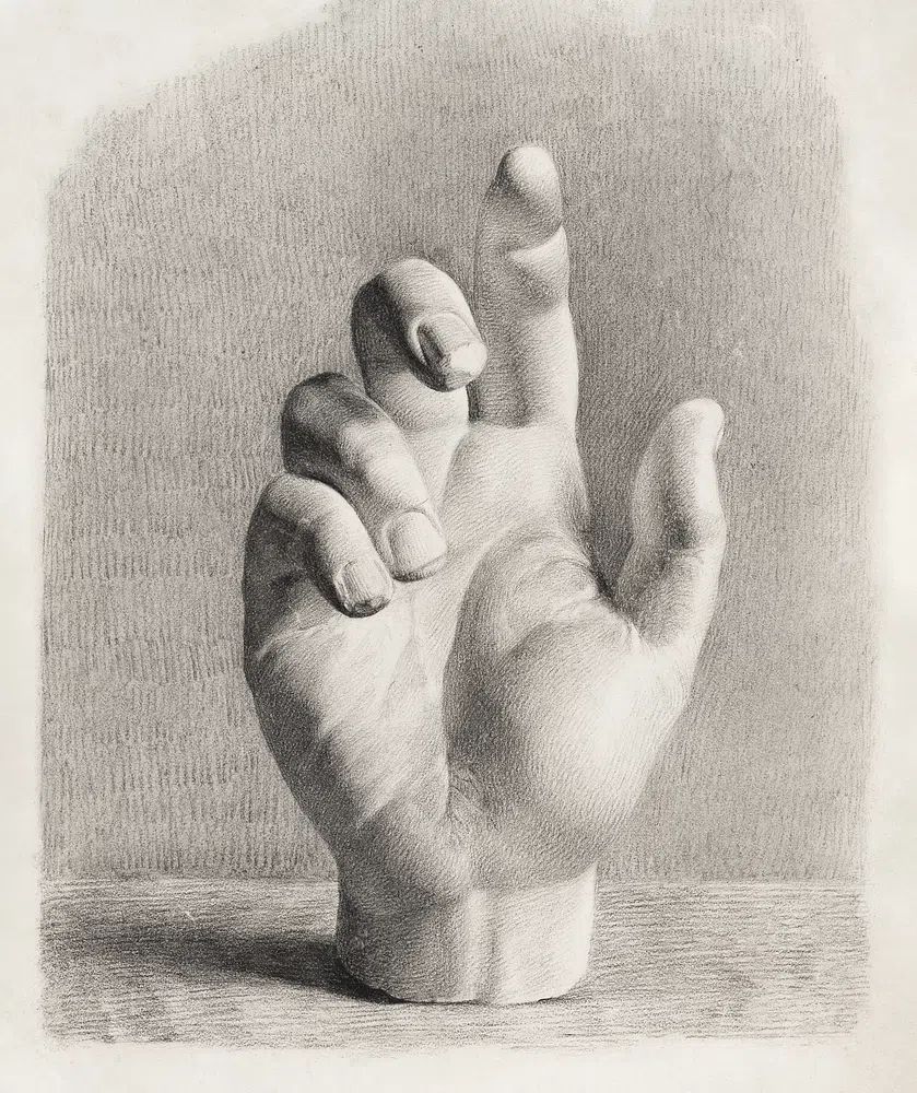hand, drawn plaster Dankvart Dreyer. poster detail
