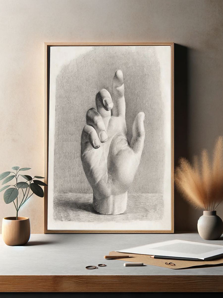 hand, drawn plaster Dankvart Dreyer. — room view 2