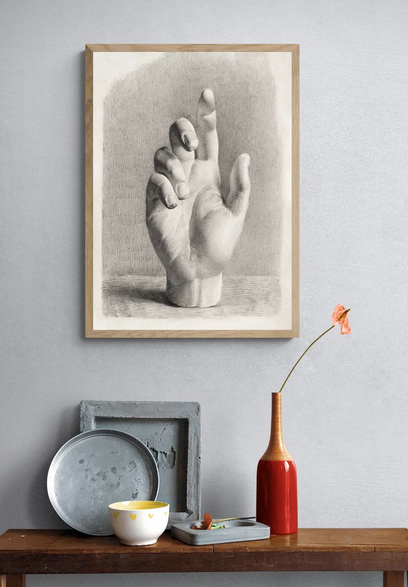 hand, drawn plaster Dankvart Dreyer. — room view 3