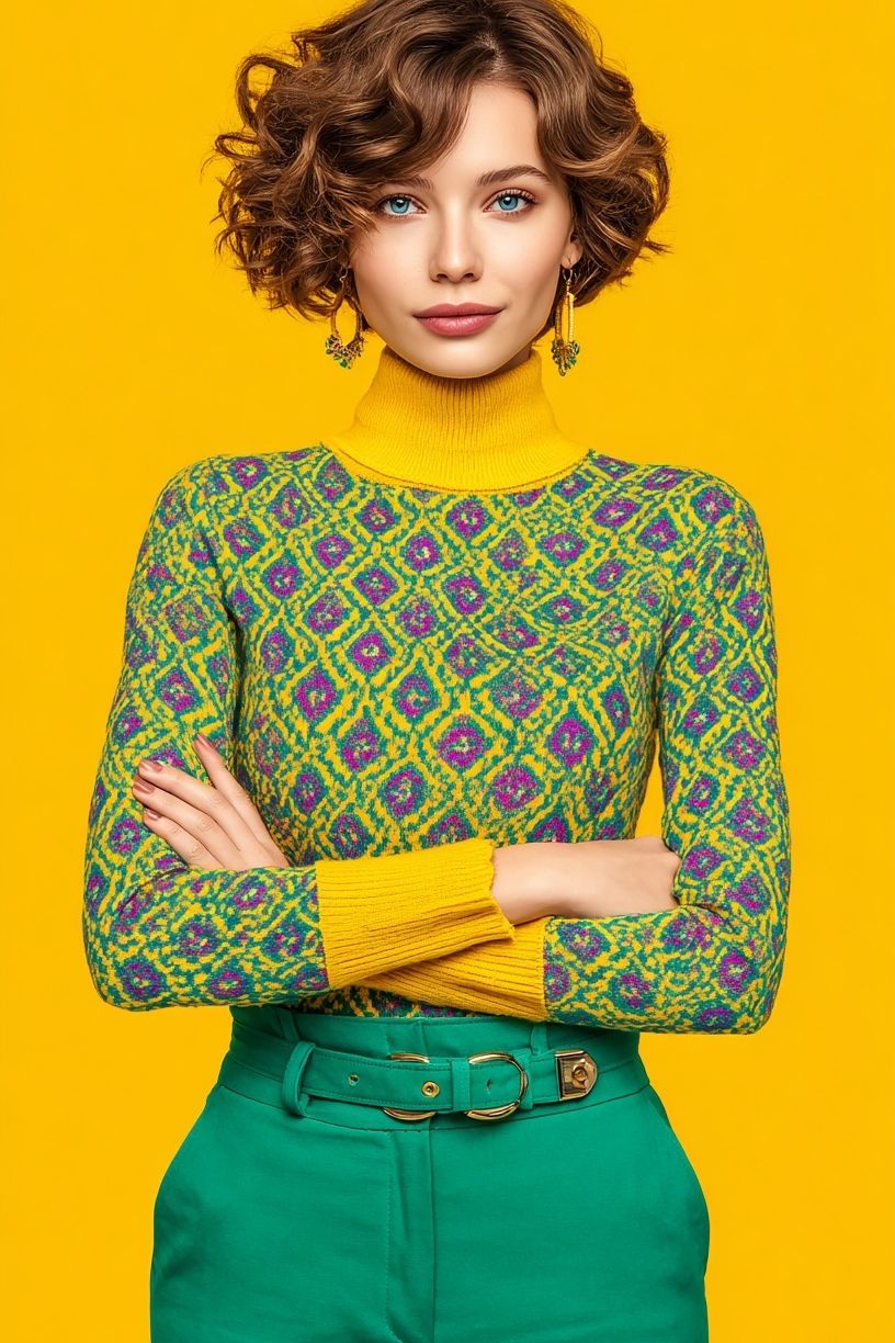 Colorful Fashion Portrait Poster. poster detail