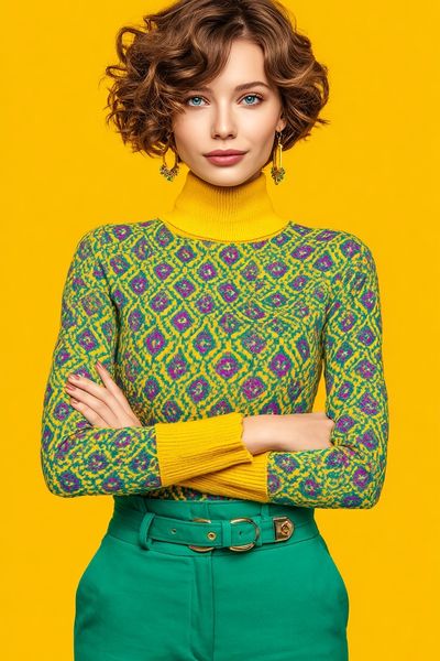 Colorful Fashion Portrait Poster. poster