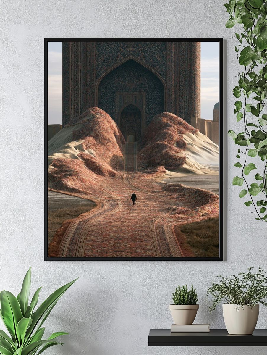 Desert Carpet Palace Surrealism Print. — room view 4