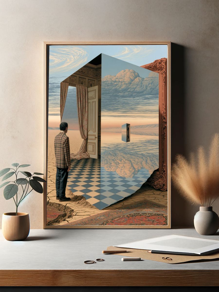Surreal Doorway Desert Print. — room view 2