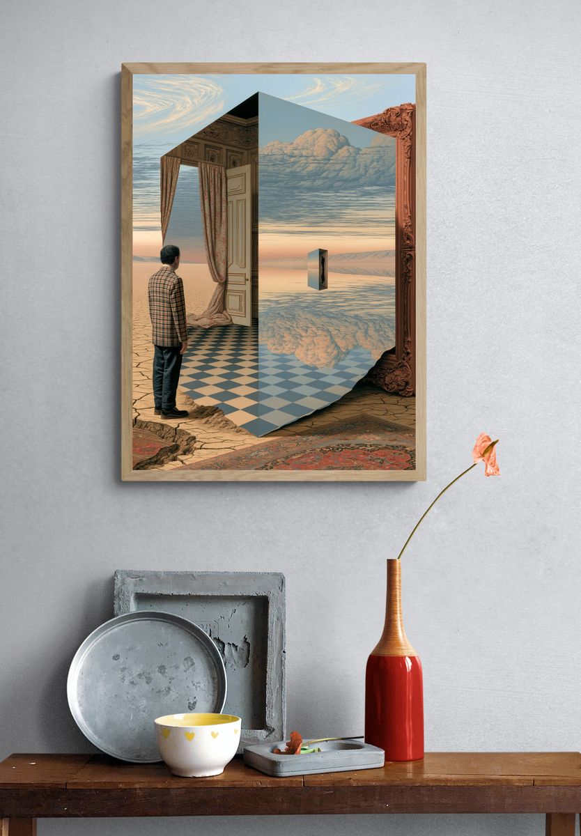 Surreal Doorway Desert Print. — room view 3