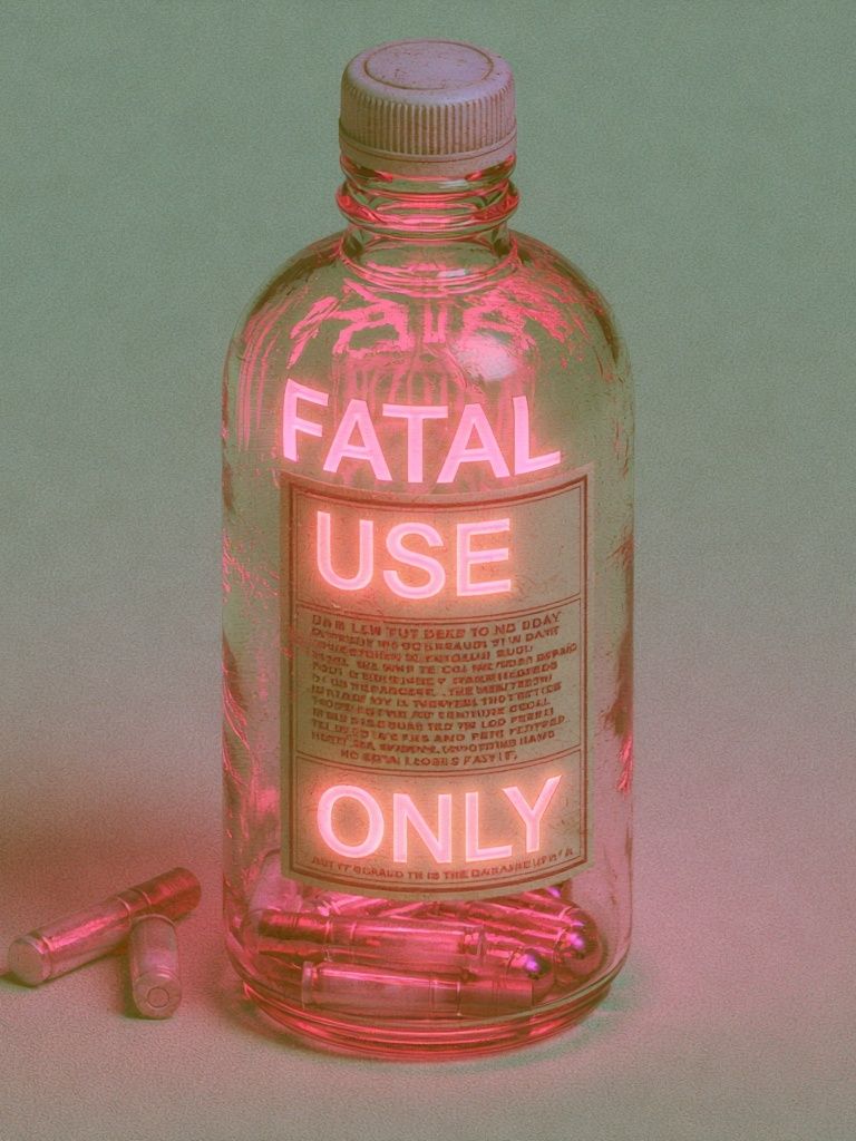 Fatal Use Only Neon Print. poster — fine-art art