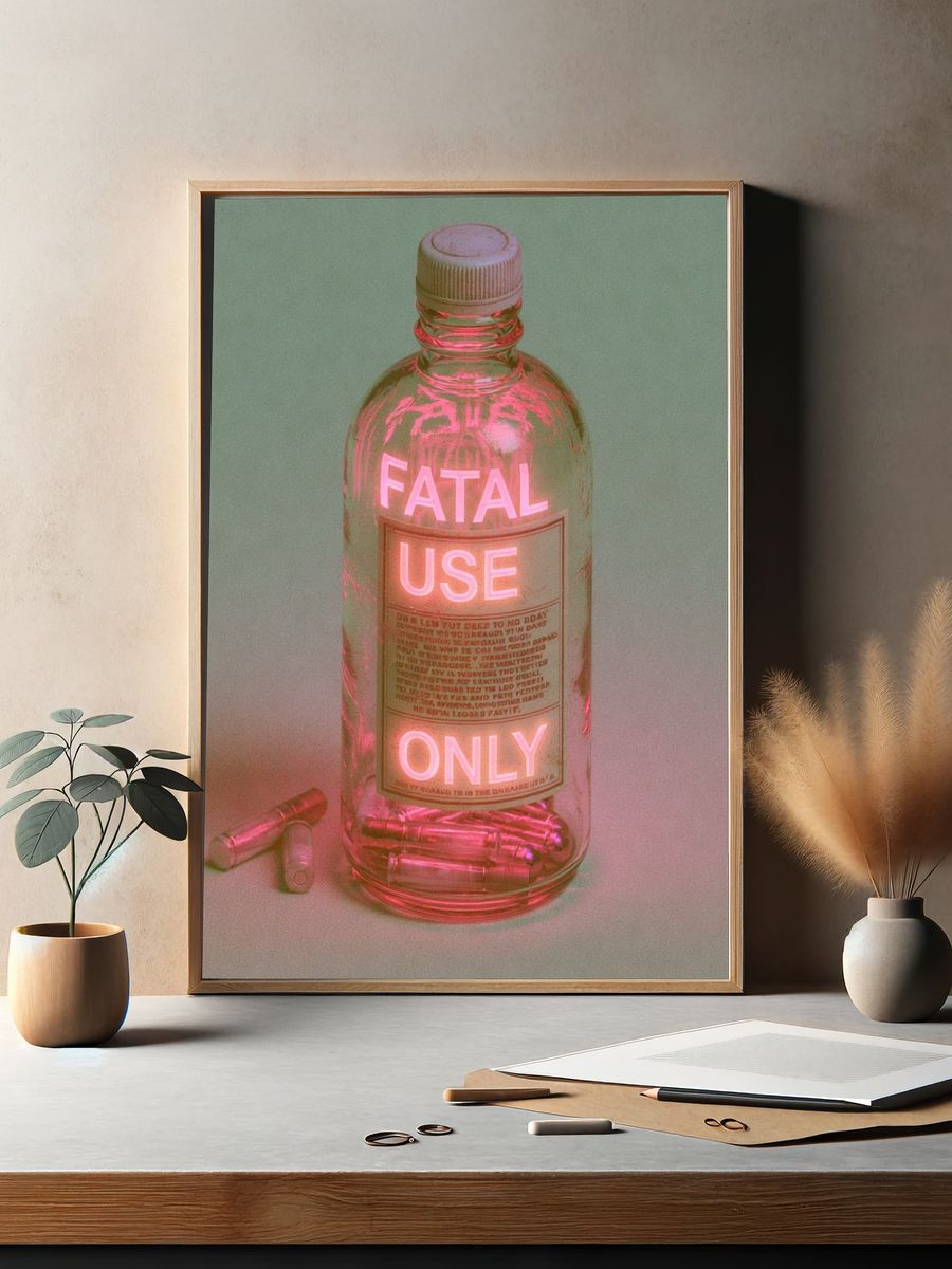 Fatal Use Only Neon Print. — room view 2