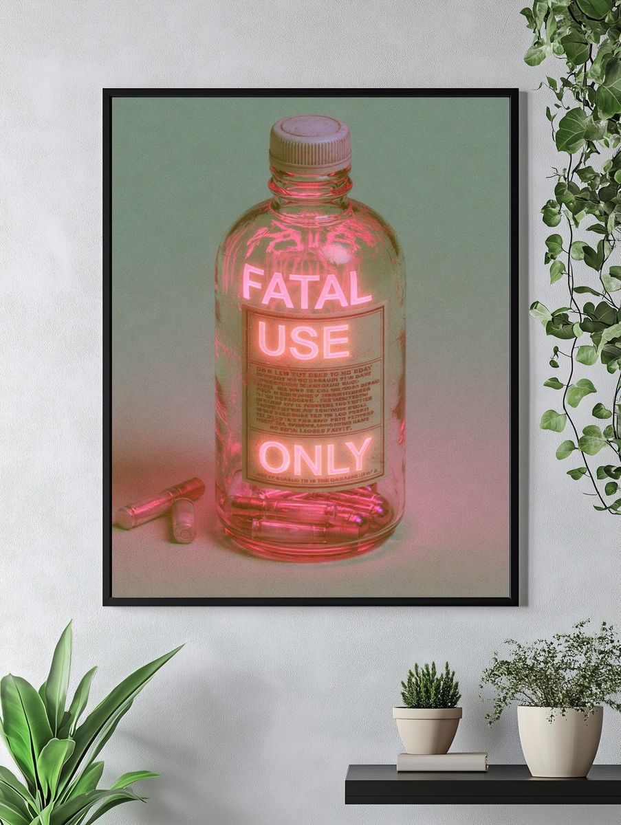Fatal Use Only Neon Print. — room view 4