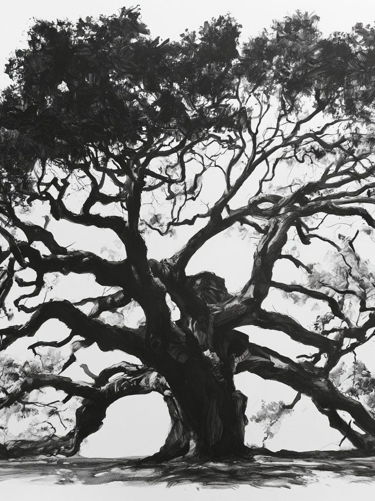 Ancient Tree Ink Poster. poster — fine-art art