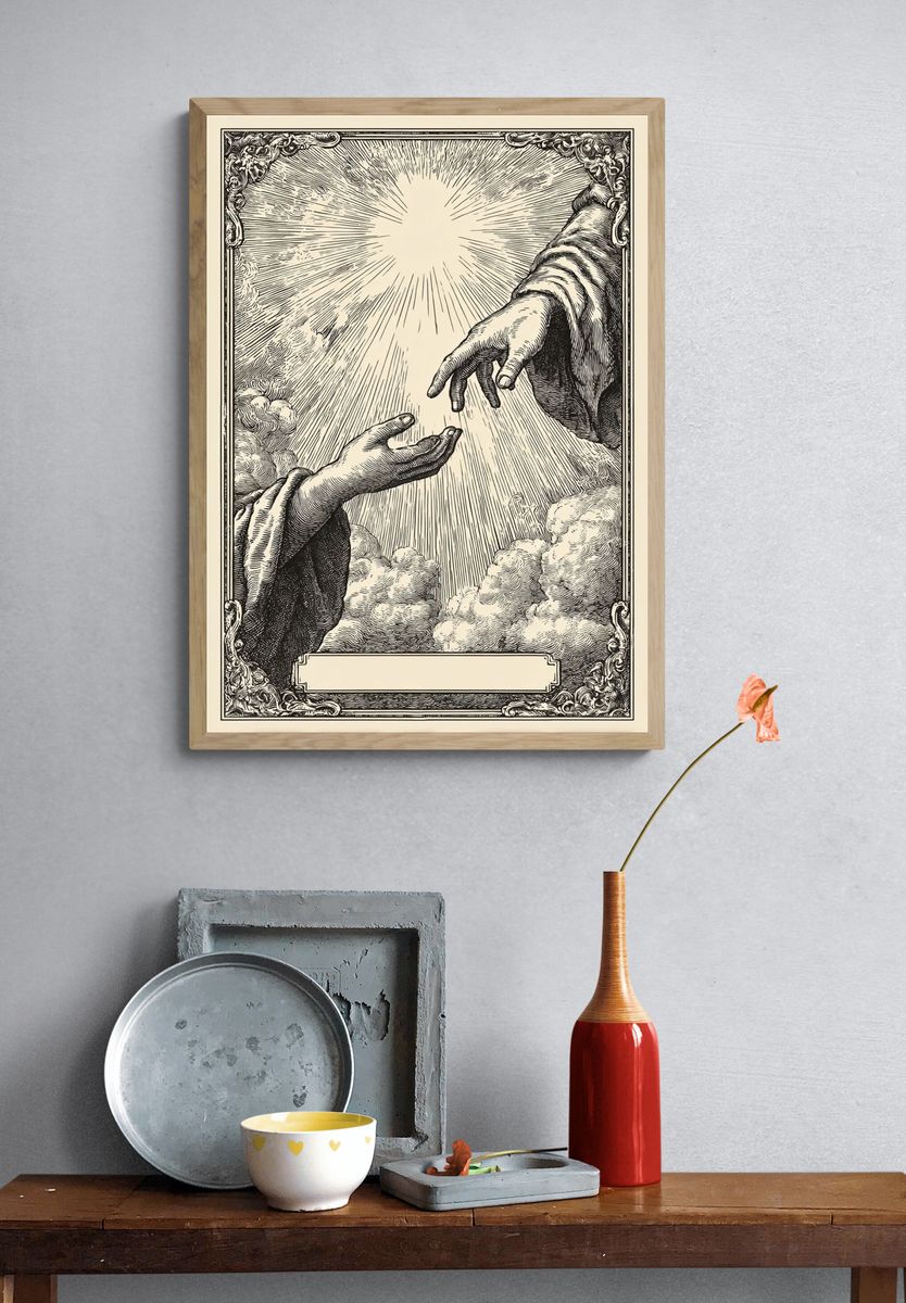 Divine Hands Vintage Print. — room view 3