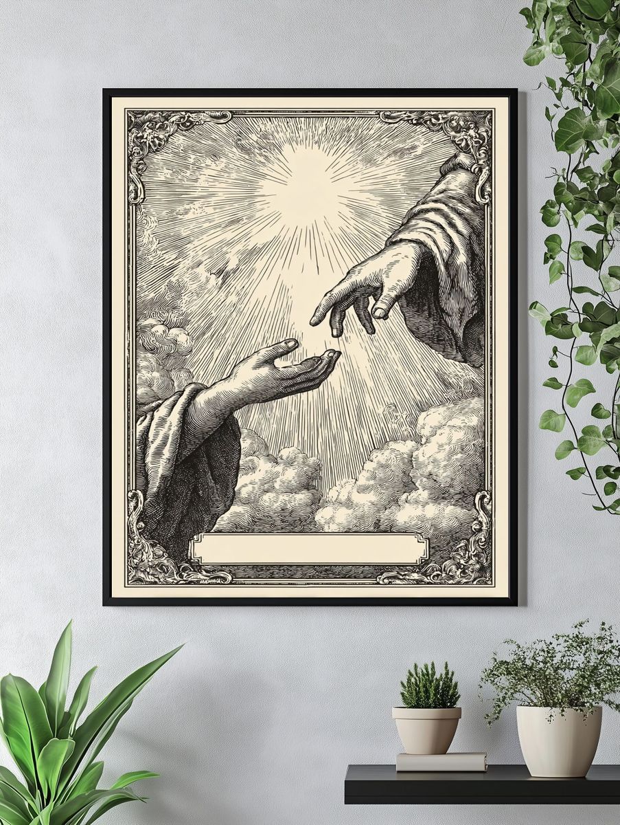 Divine Hands Vintage Print. — room view 4