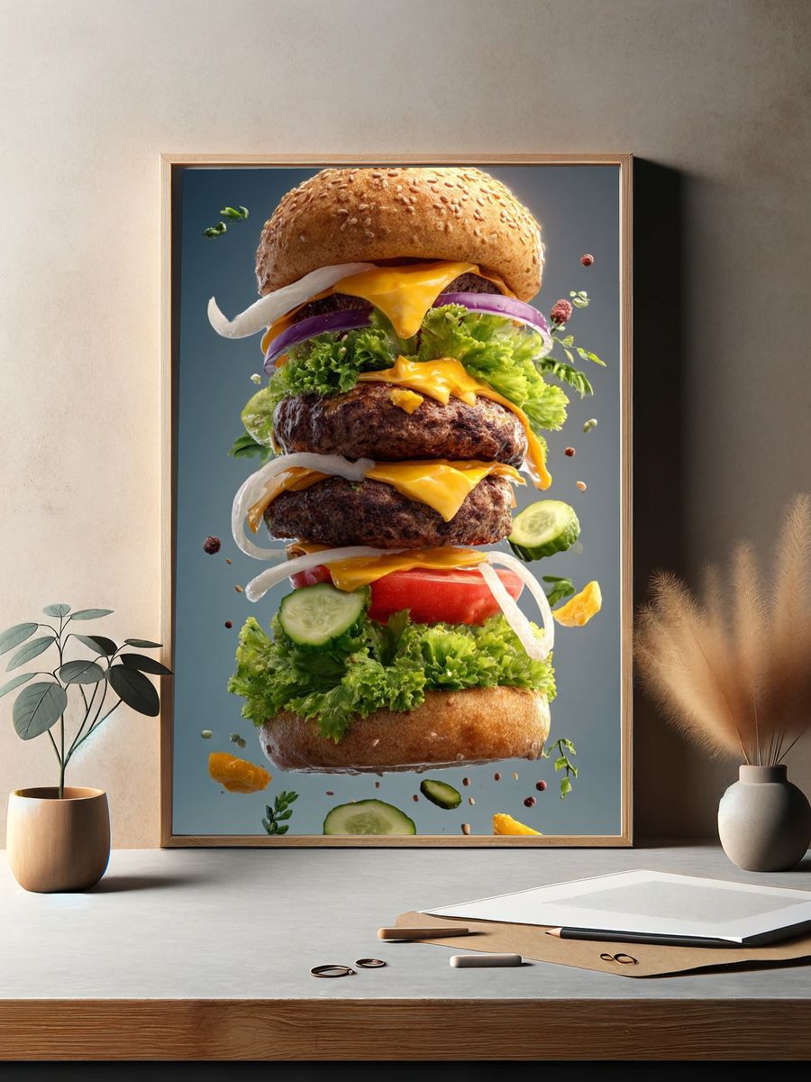 Gourmet Burger — Food Print. — room view 2