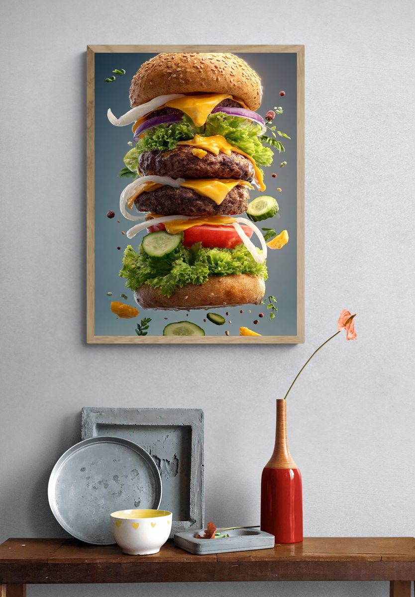 Gourmet Burger — Food Print. — room view 3