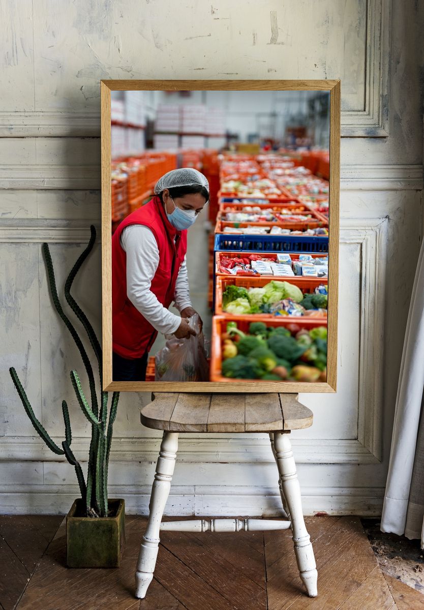 Food Bank Volunteer Photography Poster. — room view 1