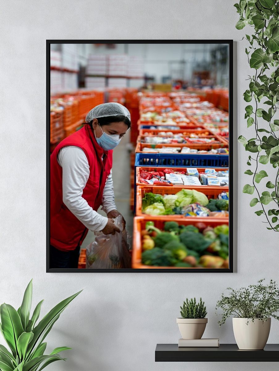 Food Bank Volunteer Photography Poster. — room view 4