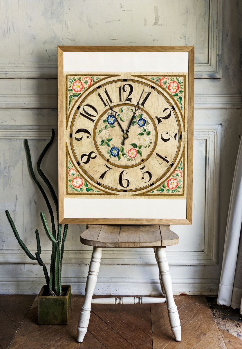 Floral Clock Design Poster room preview