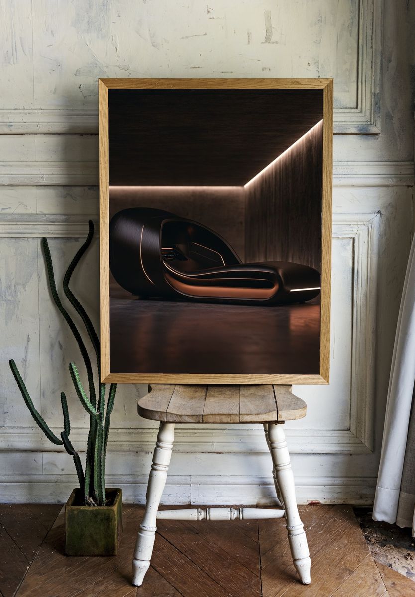 Futuristic Lounge Chair — Photography Print. room preview