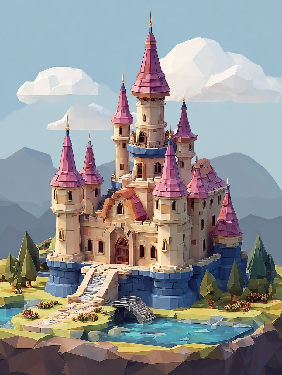 Fantasy Castle — Illustration Print. poster detail
