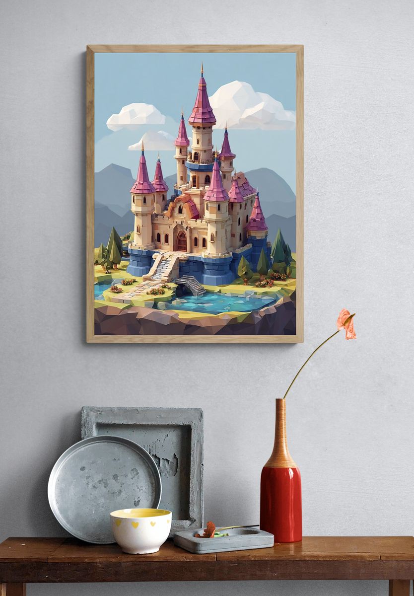 Fantasy Castle — Illustration Print. — room view 3