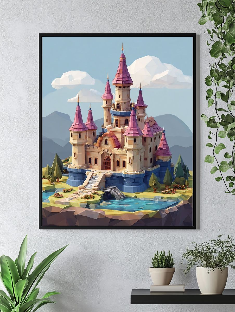Fantasy Castle — Illustration Print. — room view 4