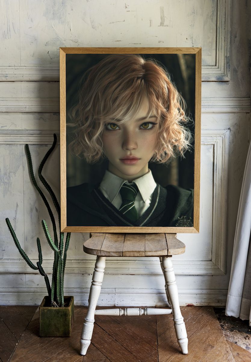 Fantasy Character Portrait — Digital Art Print. — room view 1