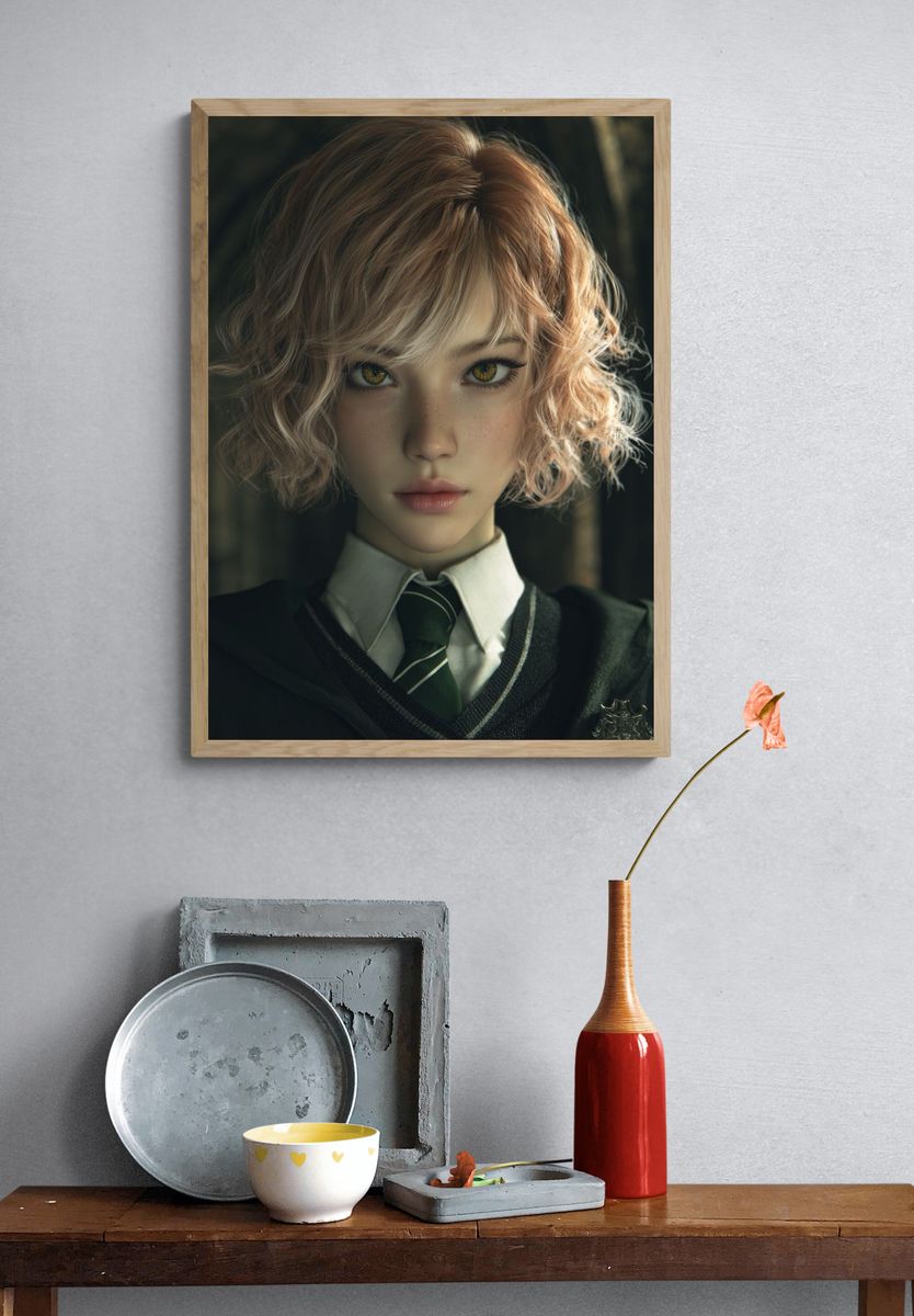 Fantasy Character Portrait — Digital Art Print. — room view 3