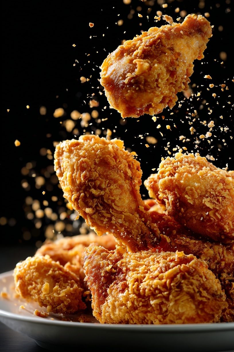 Fried Chicken — Food Print. poster — food-drink art