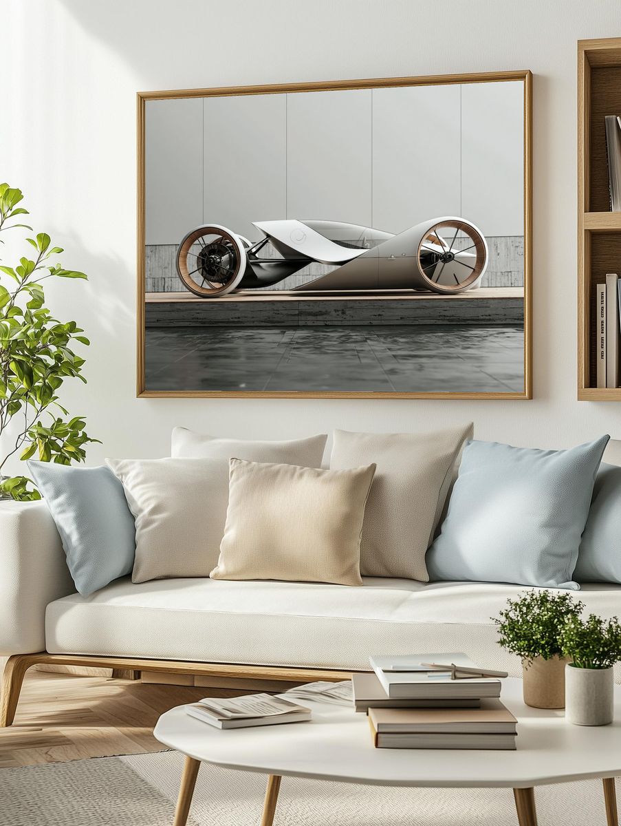 Futuristic Concept Car Photography Poster. — room view 2