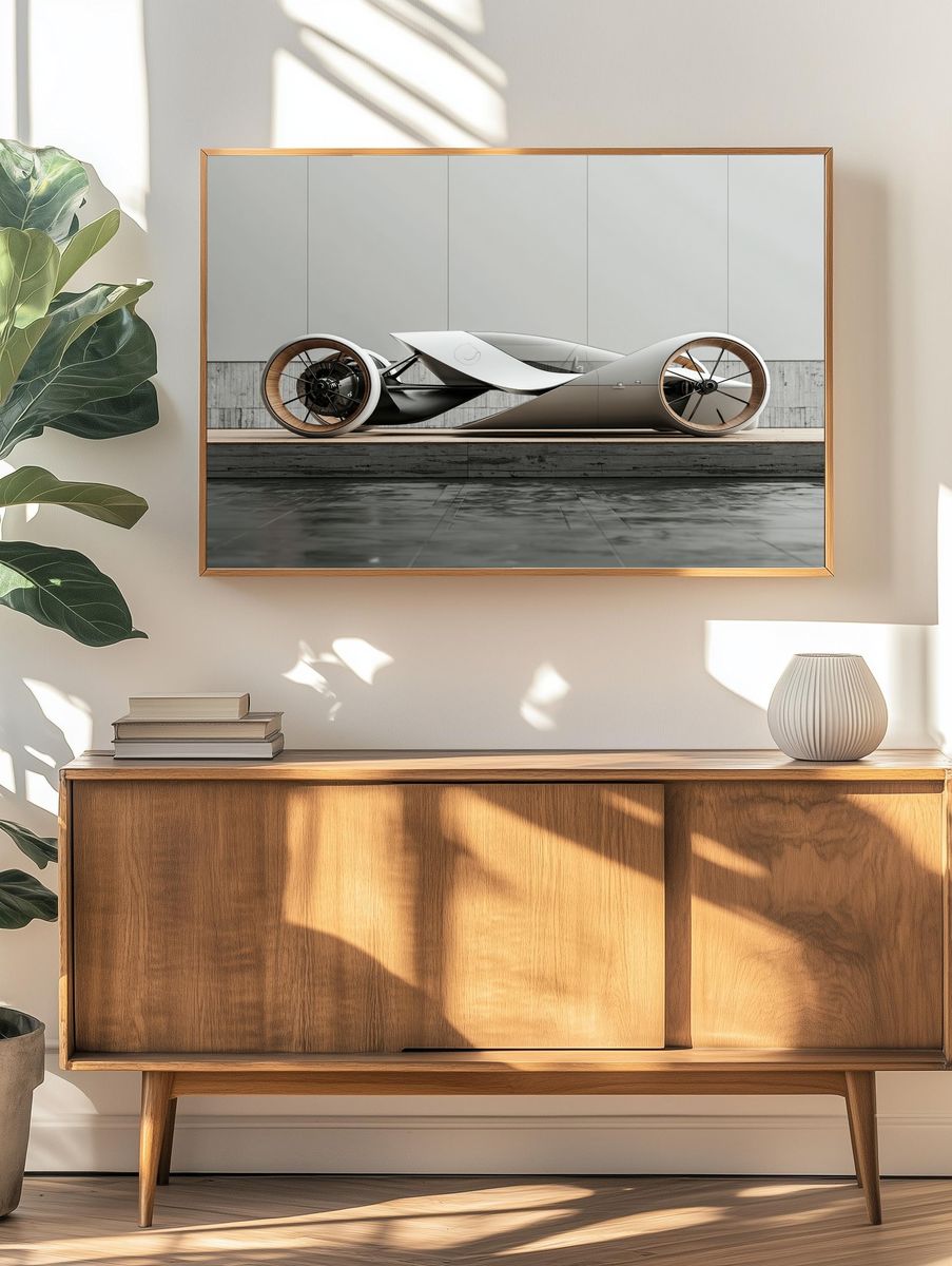 Futuristic Concept Car Photography Poster. — room view 3