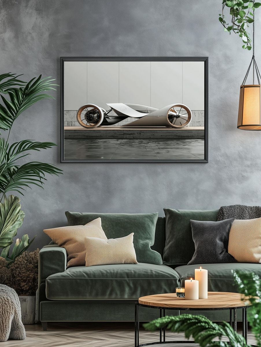 Futuristic Concept Car Photography Poster. — room view 4