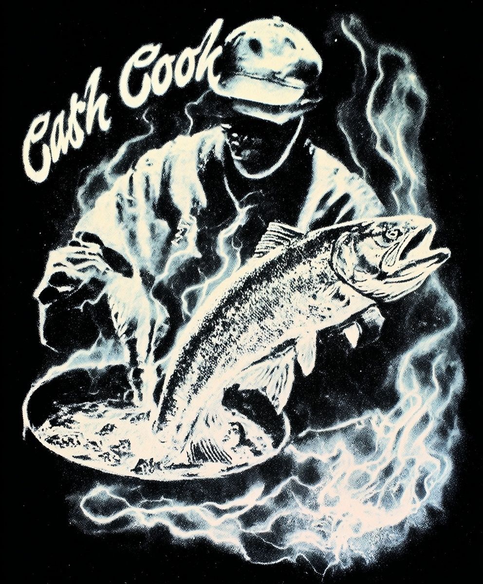 Cash Cook Fishing Poster. poster — vintage art