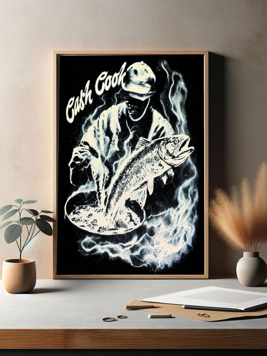 Cash Cook Fishing Poster. — room view 2