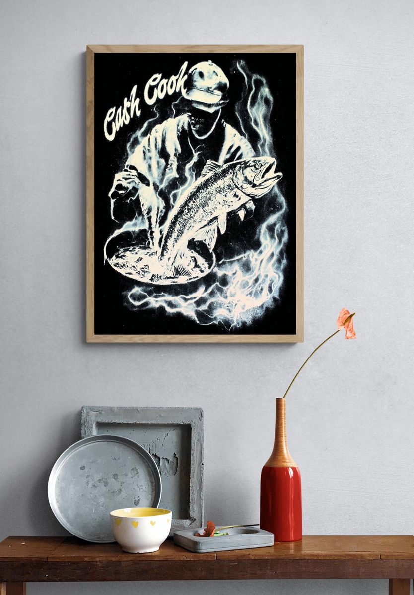 Cash Cook Fishing Poster. — room view 3