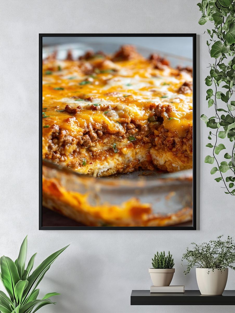 Delicious Cheesy Lasagna Poster. — room view 4